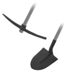 Lot De Pelle Col De Cygne Ronde 26 Cm + Pioche 2 Kg Emmanchée Bois Brut Mermier - 985165